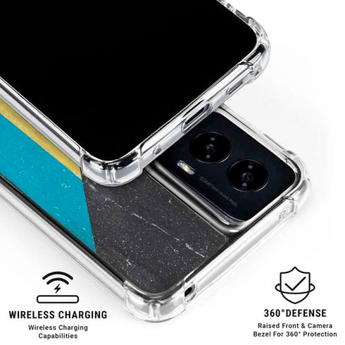 Bahamas Flag Distressed Moto G Power 5G (2024) Clear Case